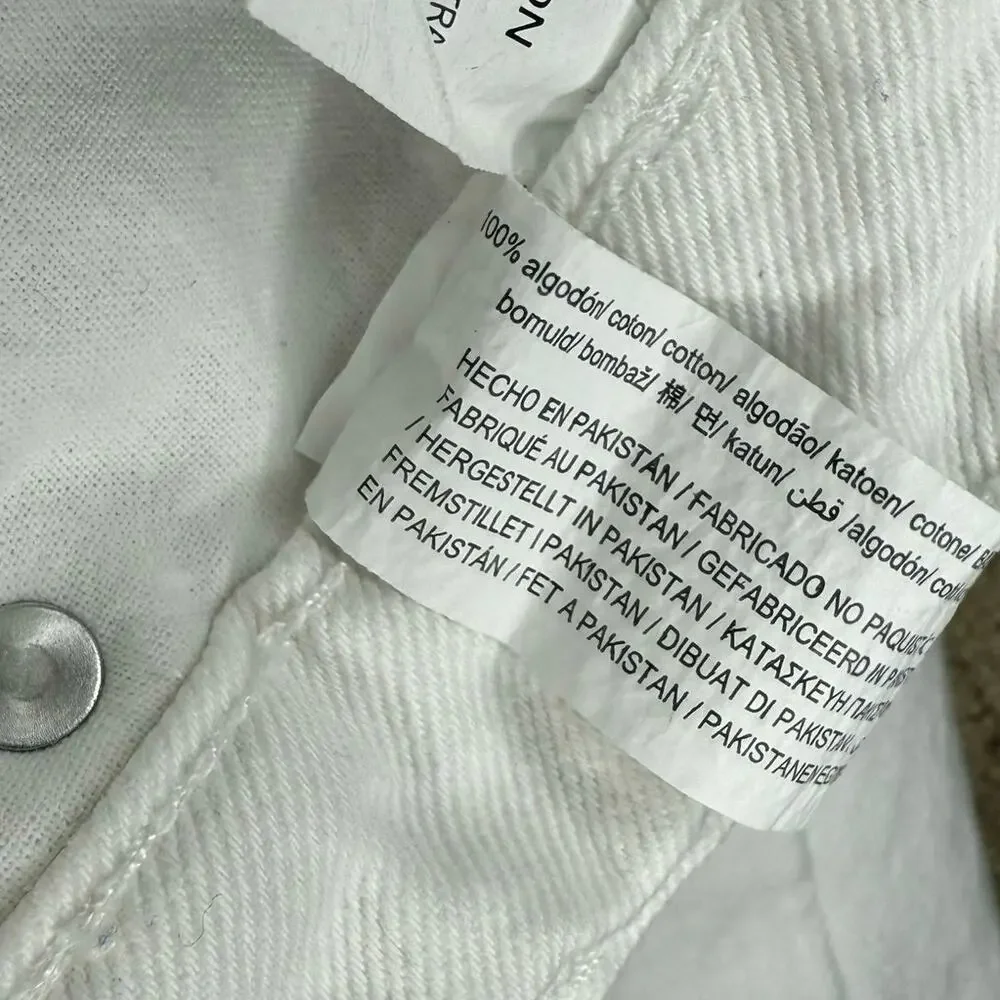 Zara Straight Leg White Jeans Size 14 - Picture 5 of 6
